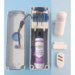 ALARME SIRÈNE 120db diffuseur GAZ LACRYMOGÈNE détecteur ouvert/mouv