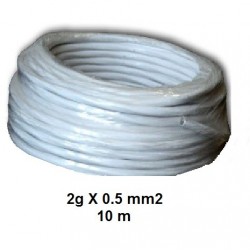 Cable bi-polaire electrique 0.5mm2 10 mètres