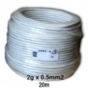 Cable bi-polaire electrique 0.5mm2 20 mètres